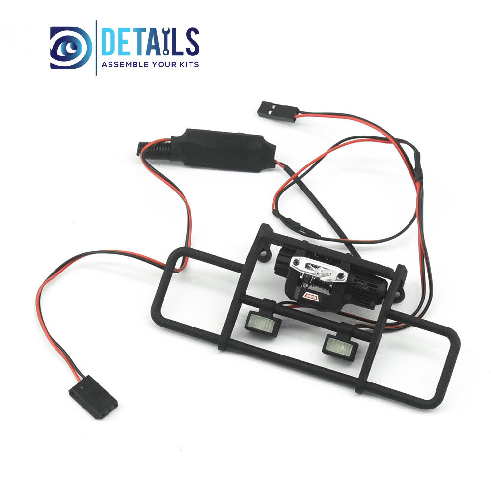 3D printing Front Bumper with Winch and Remote Controller for TRX4M 1/18 Ford F150 Chevrolet K10