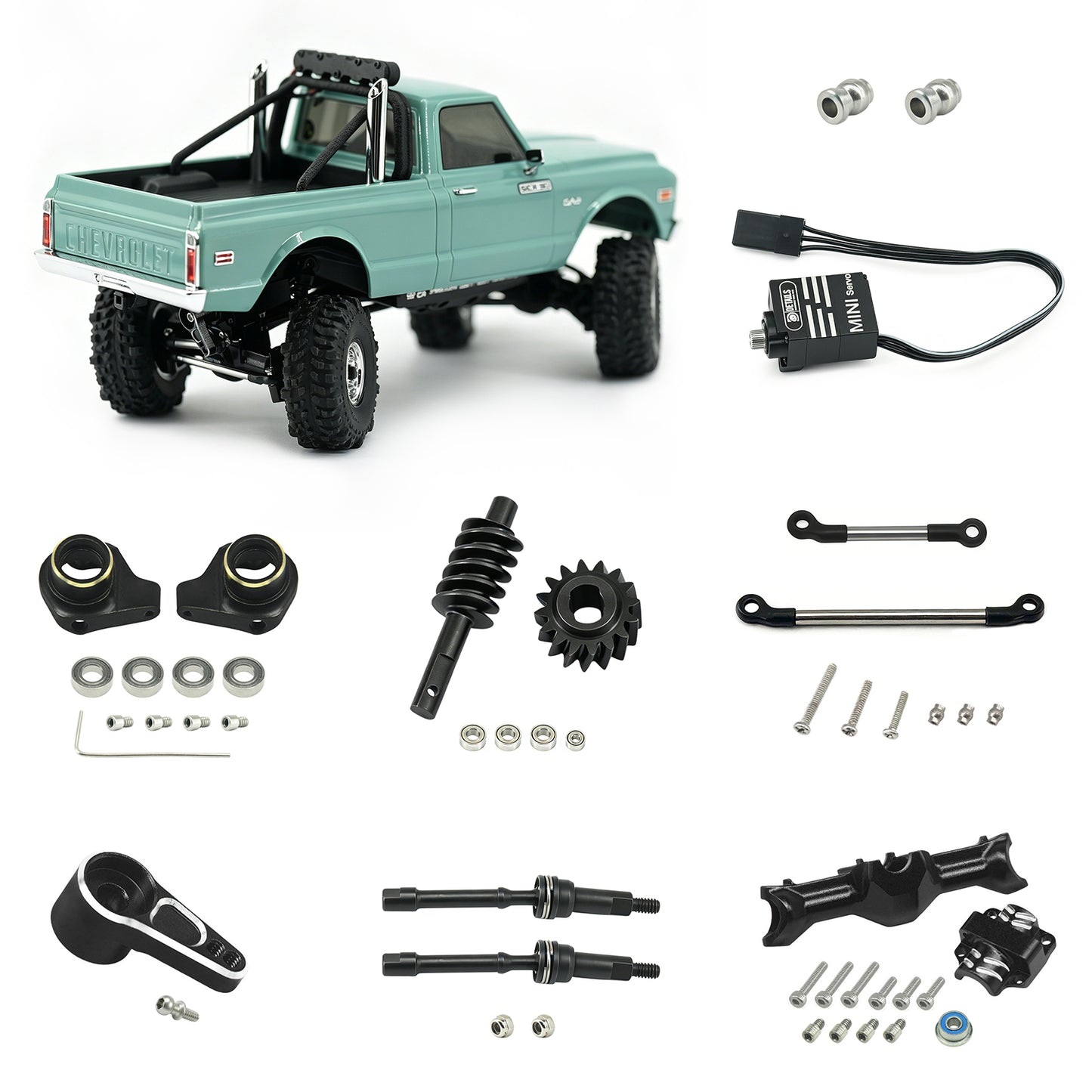 Hobbydetails SCX30 Four-wheel Steer Set