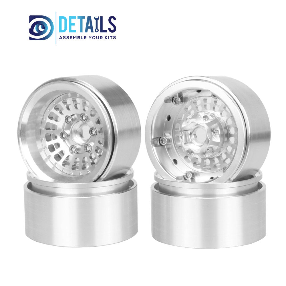 Offset -10mm Aluminum 1.9" Beadlock Wheel Rim for 1/10 RC Crawler SCX10 Pro TRX4 VS4-10 Gen8 TRX6 CAPRA 4pcs/set C
