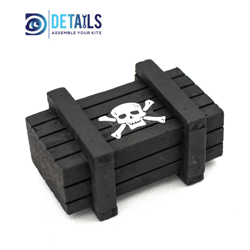 Hobby Details Wooden Box Decorative Accessory for 1/10 RC Crawler A:Black B:Army Green