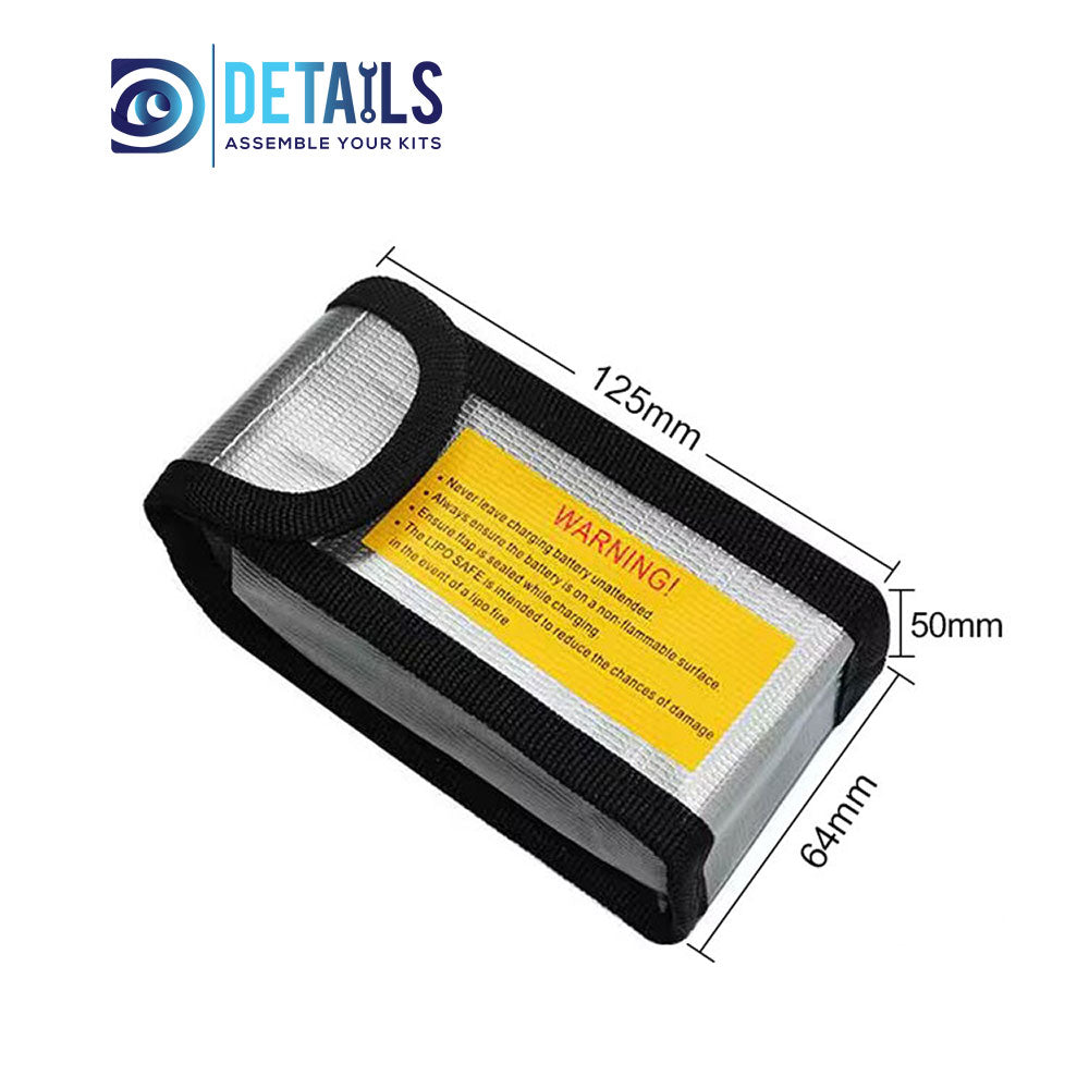 Fireproof Explosionproof Lipo Battery Safe Bag  64*50*125mm