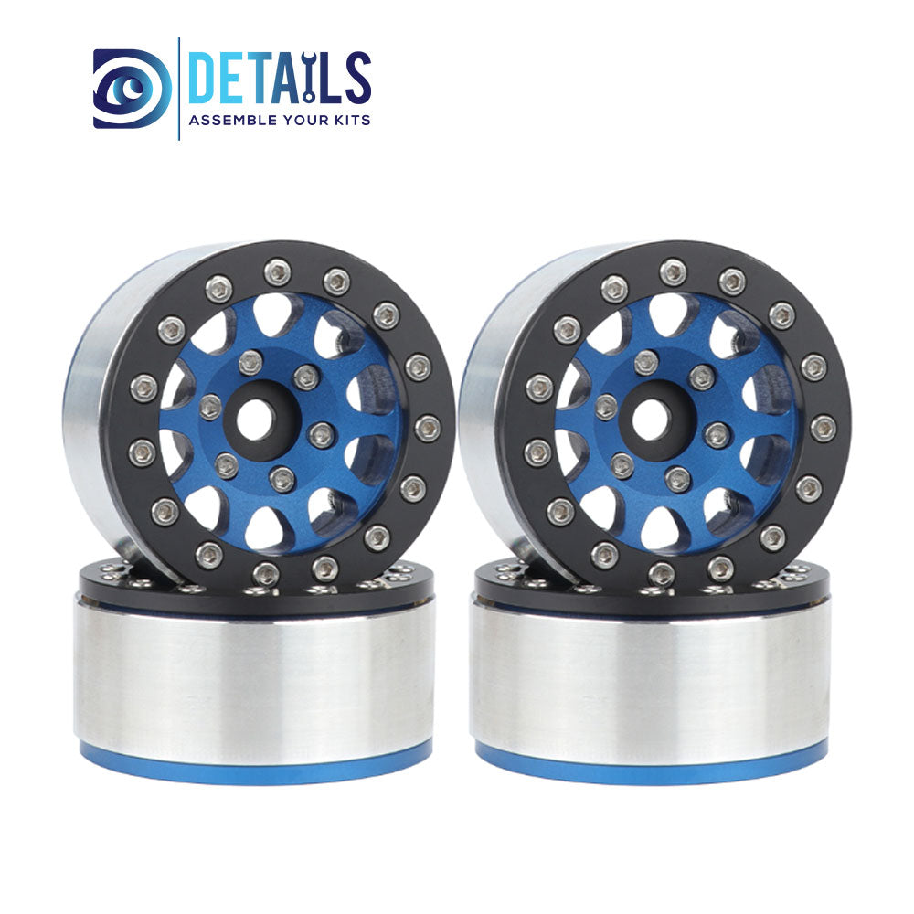 DTCW03018 1.55" Aluminum CNC BeadLock Wheels 4pcs/set 46x23mm