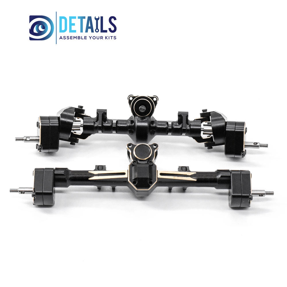 Brass SCX24 Portal Straight Front Rear Axle for 1/24 RC Crawler Car