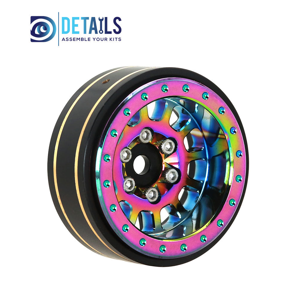1.1" Aluminum and Brass Crawler Wheels Dazzling colour For SCX24 TRX4M 4pcs/set
