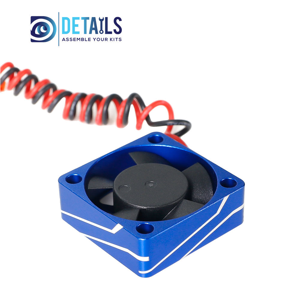 Aluminium 30x30 Fan for ESC and Motor 28000RPM Input Voltage: 4.8-8.4V Input Current: 1.5A 30*30*10mm Mount Holes: 24*24mm
