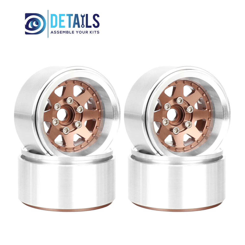 Offset -10mm Aluminum 1.9" Beadlock Wheel Rim for 1/10 RC Crawler SCX10 Pro TRX4 VS4-10 Gen8 TRX6 CAPRA  A