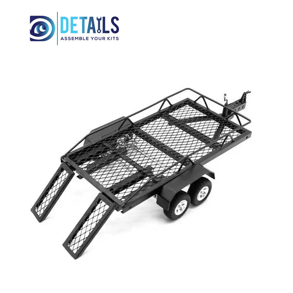 Hobby Details Aluminum Mini Trailer for 1/24 cars 31x17x6.5cm
