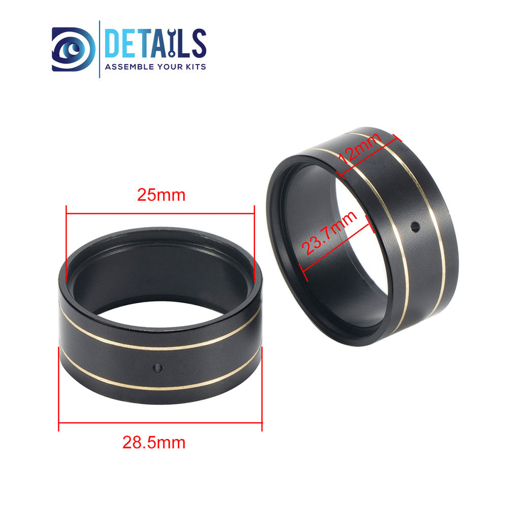 1.0Inch Brass Rings Wheels 4pcs/set India23.8mm, Outdia28.5mm, thickness 12mm for Axial SCX24/AX24/TRX4M