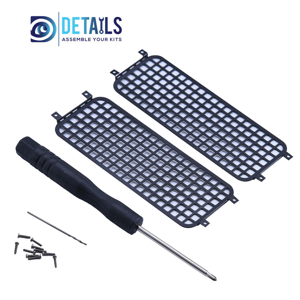 Stainless Rear Side Window Guard NetSet for TRX-4M Defender 1/18 Car
