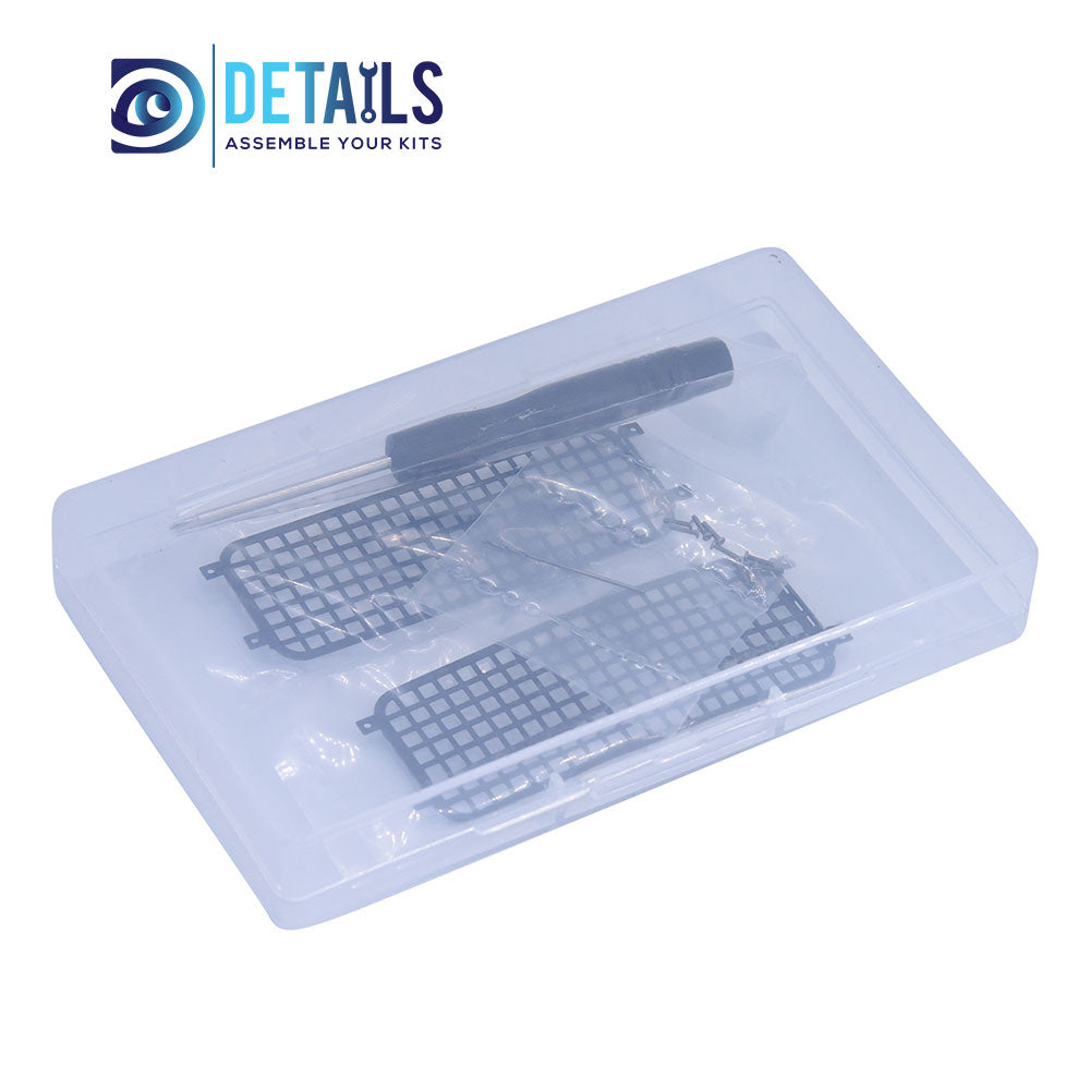 Stainless Rear Side Window Guard NetSet for TRX-4M Defender 1/18 Car