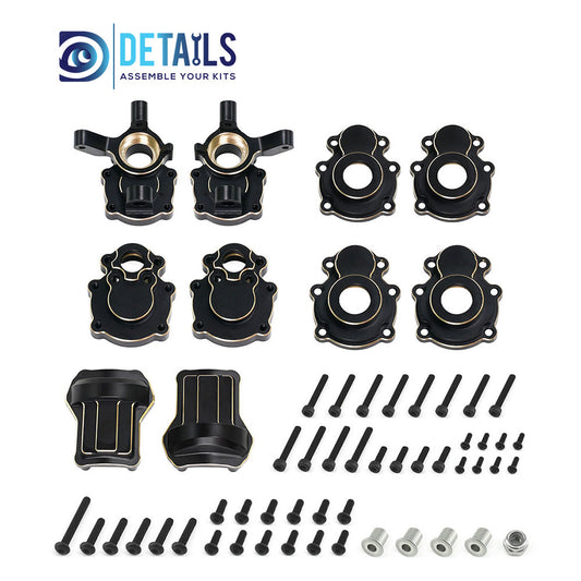 Brass Front Steering Knuckle Cup Rear Axle Knuckle Cover Portal Cover Weight for FMS 1/10 FCX10 K5 RC cars