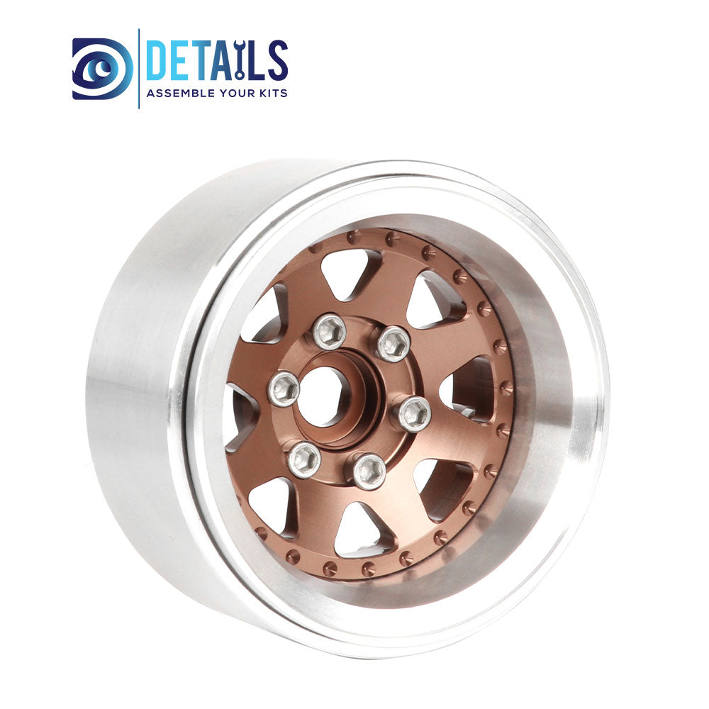Offset -10mm Aluminum 1.9" Beadlock Wheel Rim for 1/10 RC Crawler SCX10 Pro TRX4 VS4-10 Gen8 TRX6 CAPRA  A