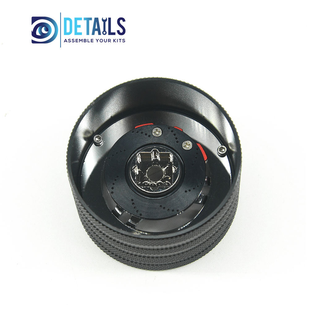 DTEL01044 Aluminum RC Transmitter Steering Handwheel for Sanwa/ Futaba/NB4/ 7PX/X9  Black silver