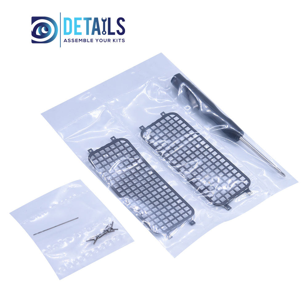 Stainless Rear Side Window Guard NetSet for TRX-4M Defender 1/18 Car