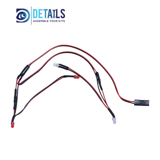 White Front LED Light &Red Rear Tail LED Light Set for TRX-4M Bronco 1/18 Car