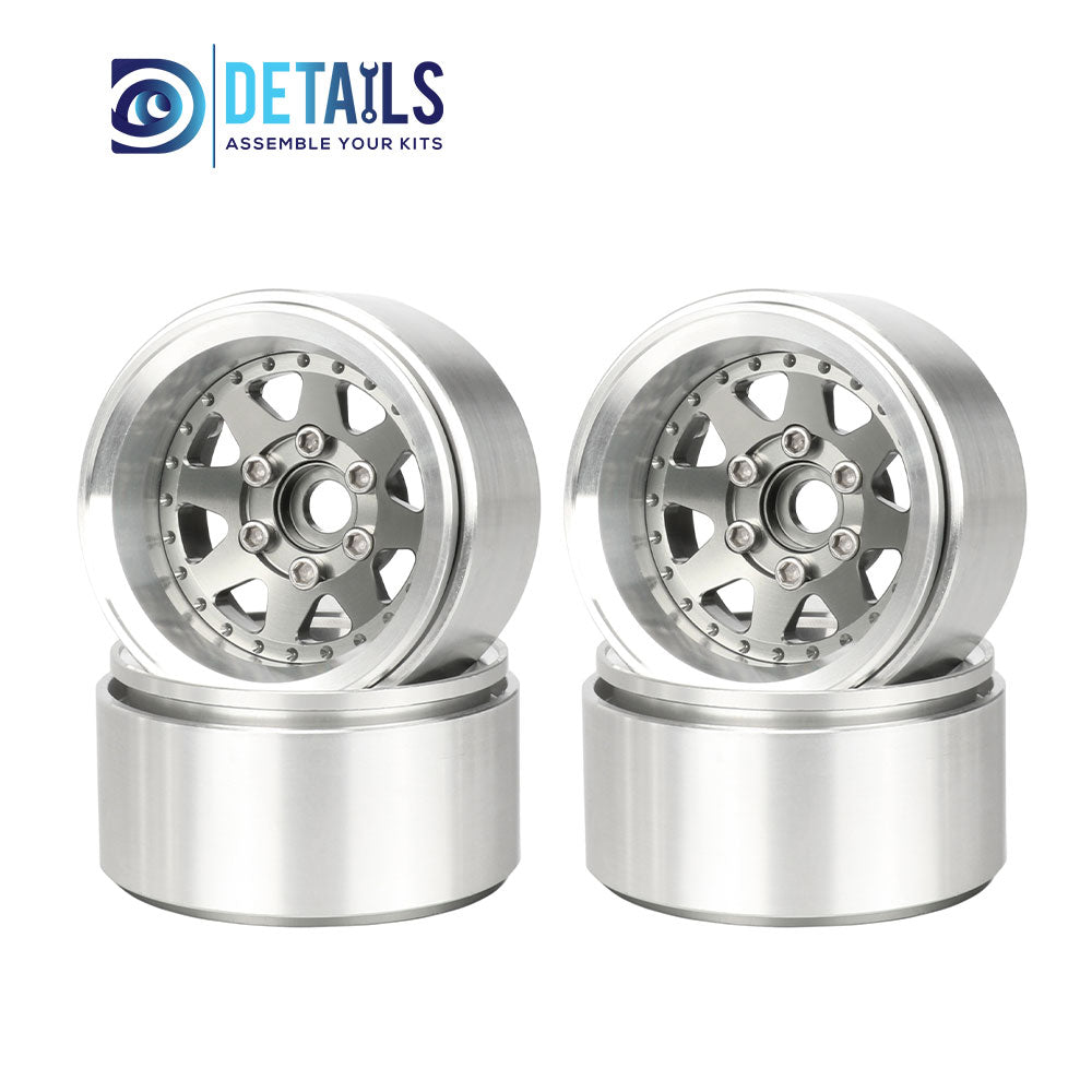 Offset -10mm Aluminum 1.9" Beadlock Wheel Rim for 1/10 RC Crawler SCX10 Pro TRX4 VS4-10 Gen8 TRX6 CAPRA  A