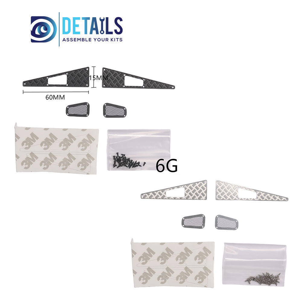 Stainless Hood Trim &nbsp;Decoration for 1/18 TRX-4M Land Rover Defender