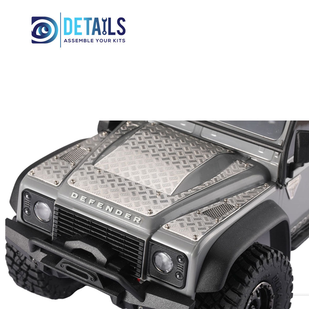 Stainless Hood Trim &nbsp;Decoration for 1/18 TRX-4M Land Rover Defender