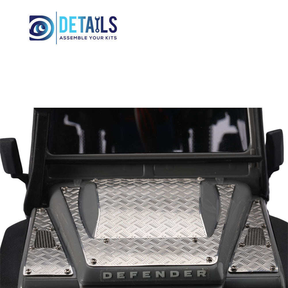Stainless Hood Trim &nbsp;Decoration for 1/18 TRX-4M Land Rover Defender
