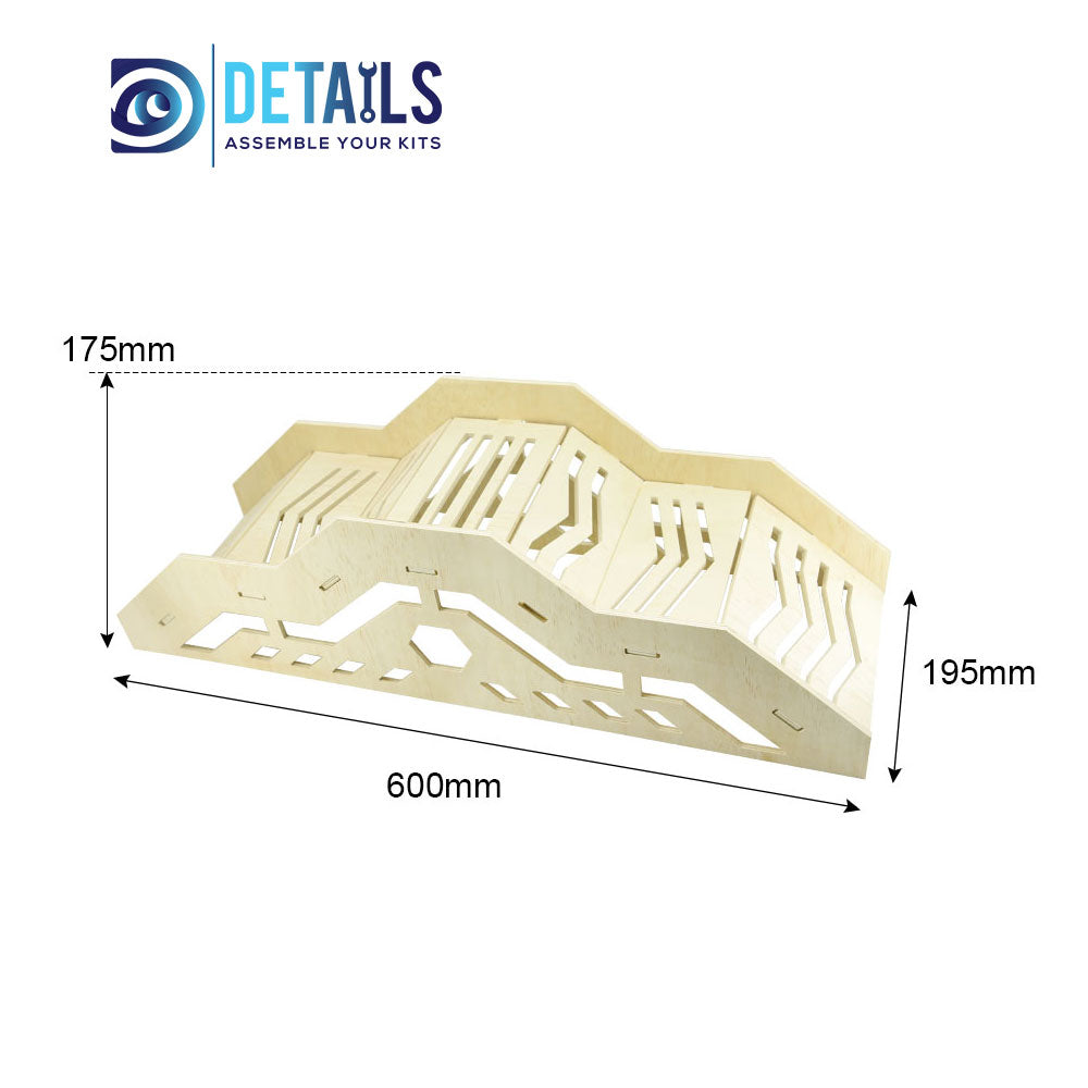 High Density RC  Crawler Wood Board Tracks 5 layers Hardened Thickness F Style