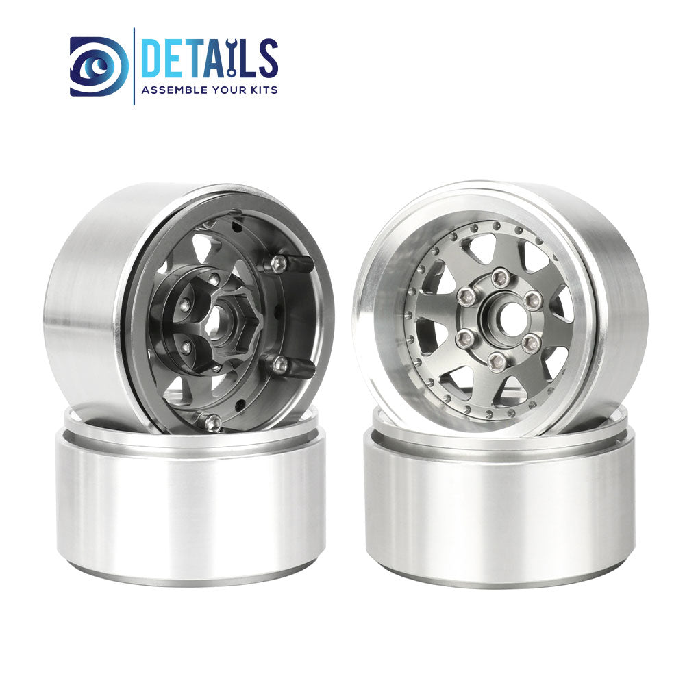 Offset -10mm Aluminum 1.9" Beadlock Wheel Rim for 1/10 RC Crawler SCX10 Pro TRX4 VS4-10 Gen8 TRX6 CAPRA  A