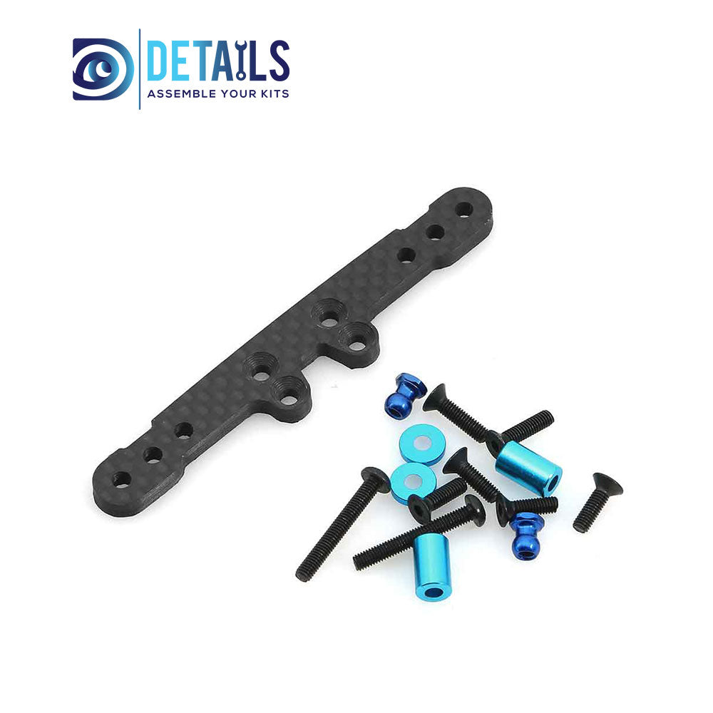 Carbon Fiber Front&Rear  Shock Tower Damper Stay 54452 54453 for Tamiya XV01 XV-01 1/10 RC Car Upgrade Parts