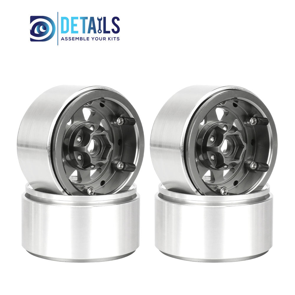 Offset -10mm Aluminum 1.9" Beadlock Wheel Rim for 1/10 RC Crawler SCX10 Pro TRX4 VS4-10 Gen8 TRX6 CAPRA  A