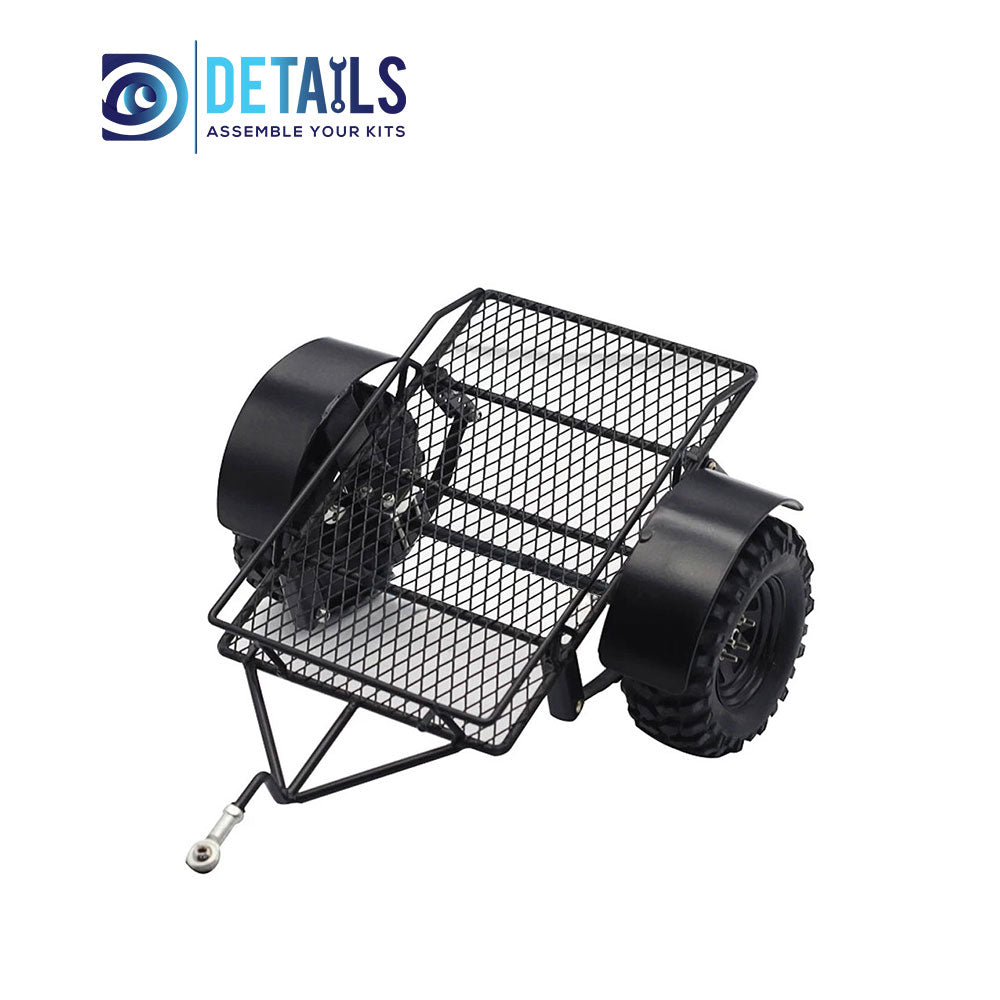 Hobby Details Aluminum 1/10 Trailer With Hitch Mount For Crawler