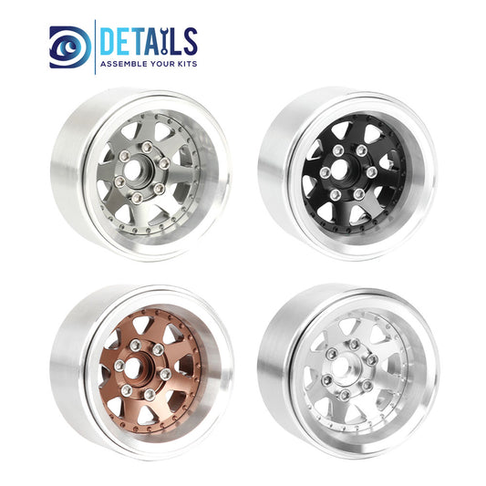 Offset -10mm Aluminum 1.9" Beadlock Wheel Rim for 1/10 RC Crawler SCX10 Pro TRX4 VS4-10 Gen8 TRX6 CAPRA  A