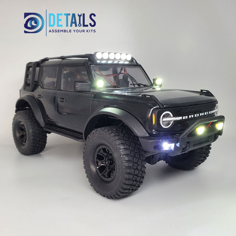 Roof Round Light Bar 60mm for 1/18 TRX-4M Ford Bronco