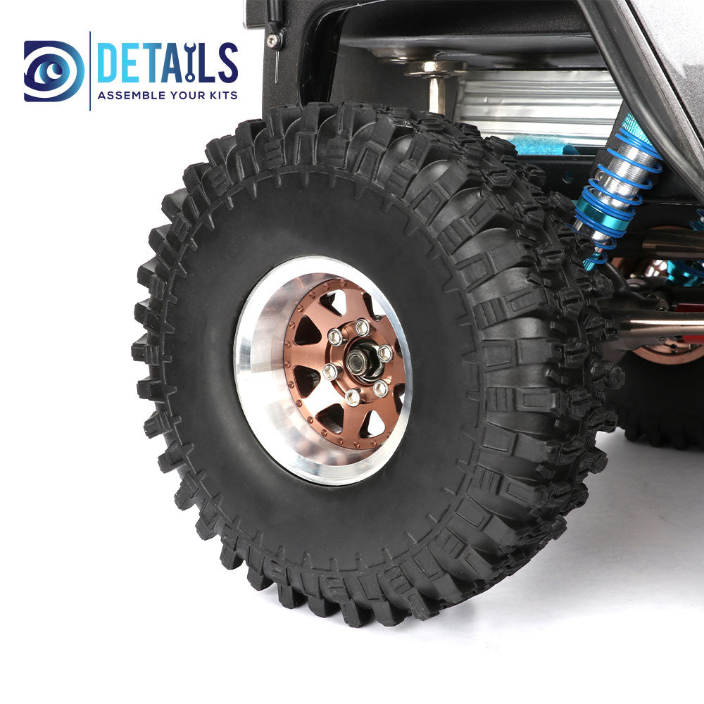 Offset -10mm Aluminum 1.9" Beadlock Wheel Rim for 1/10 RC Crawler SCX10 Pro TRX4 VS4-10 Gen8 TRX6 CAPRA  A