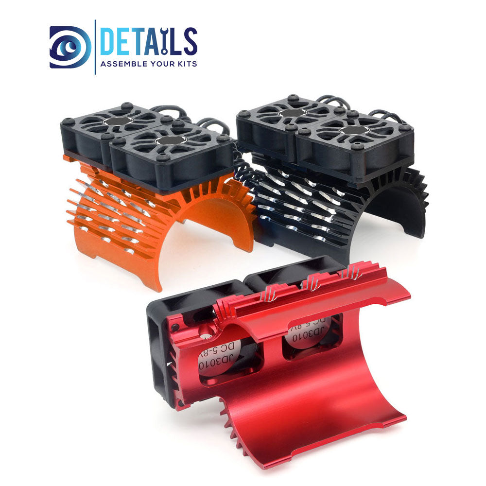 Hobby Details 40/42mm RC Car Twins Motor Cooling Fan with Heatsink 27000RPM