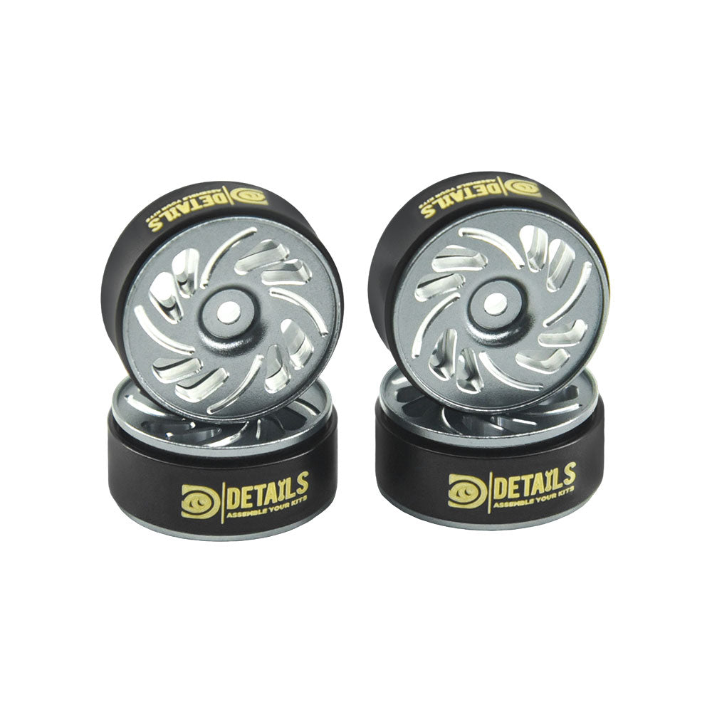 Hobbydetails Aluminum 0.7" Beadlock Wheel, Brass Outside Ring for SCX30 Cars 4pcs/set
