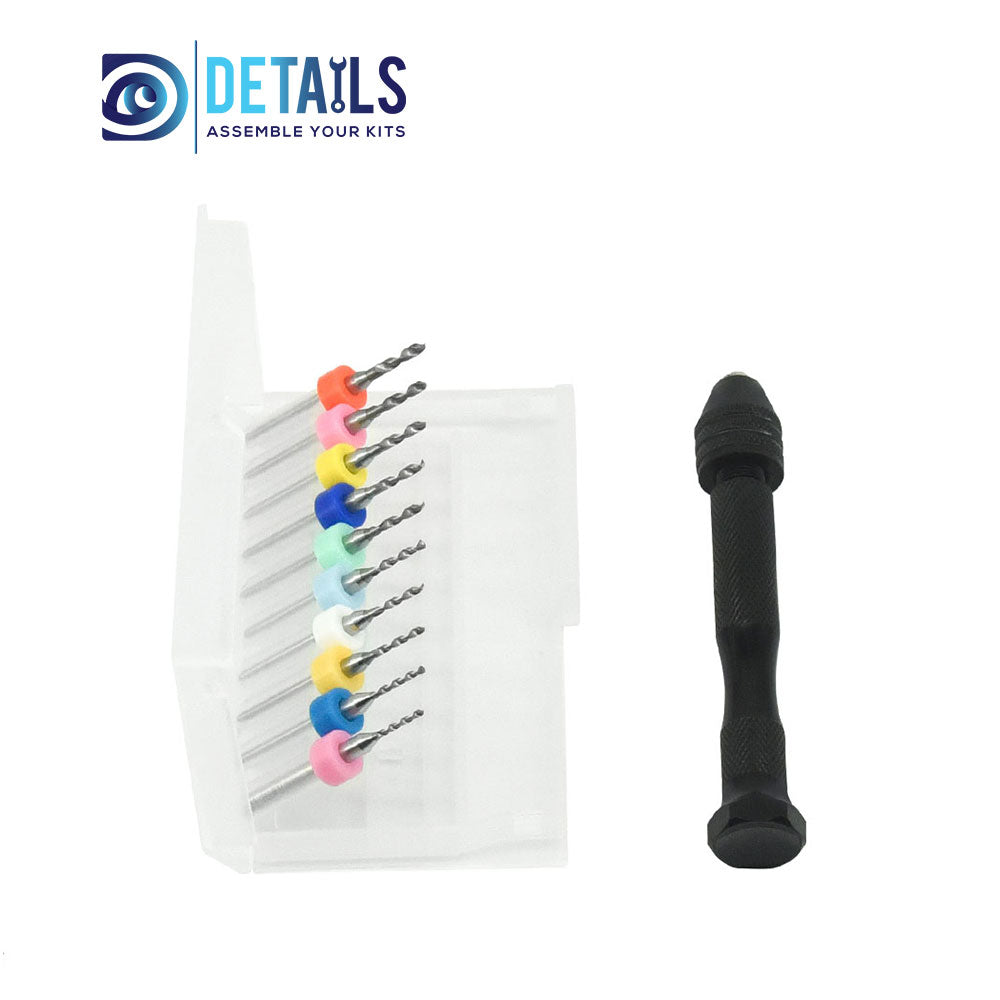 1.1 ~ 2.0mm Precision Shock Piston Drill Bit / Hand Drill set