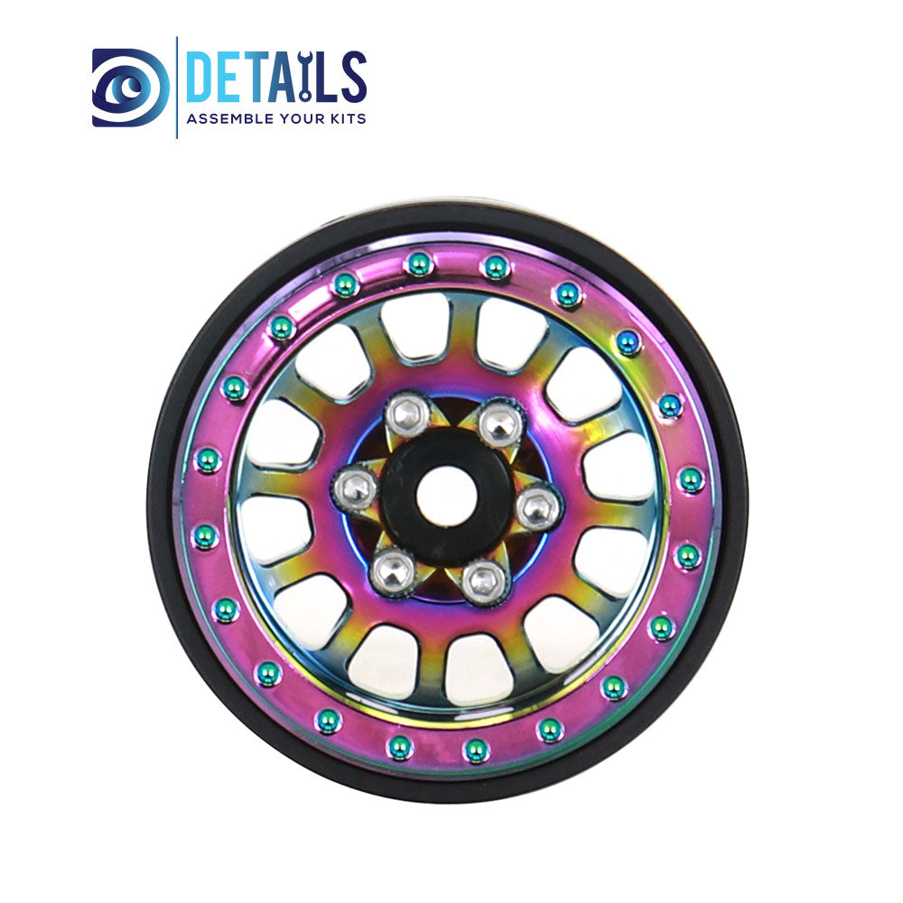 1.1" Aluminum and Brass Crawler Wheels Dazzling colour For SCX24 TRX4M 4pcs/set