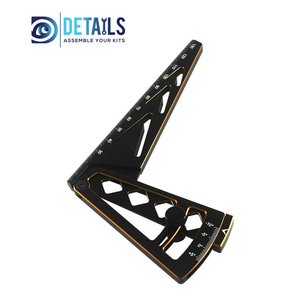 Hobby Details Quality Double Color Ride Height Gauge Rule for RC Car 18X10X2 cm A: Black Gold B: Black Red