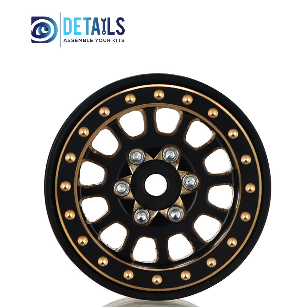 1.1" Brass Crawler Wheels black gold color For SCX24 TRX4M 4pcs/set