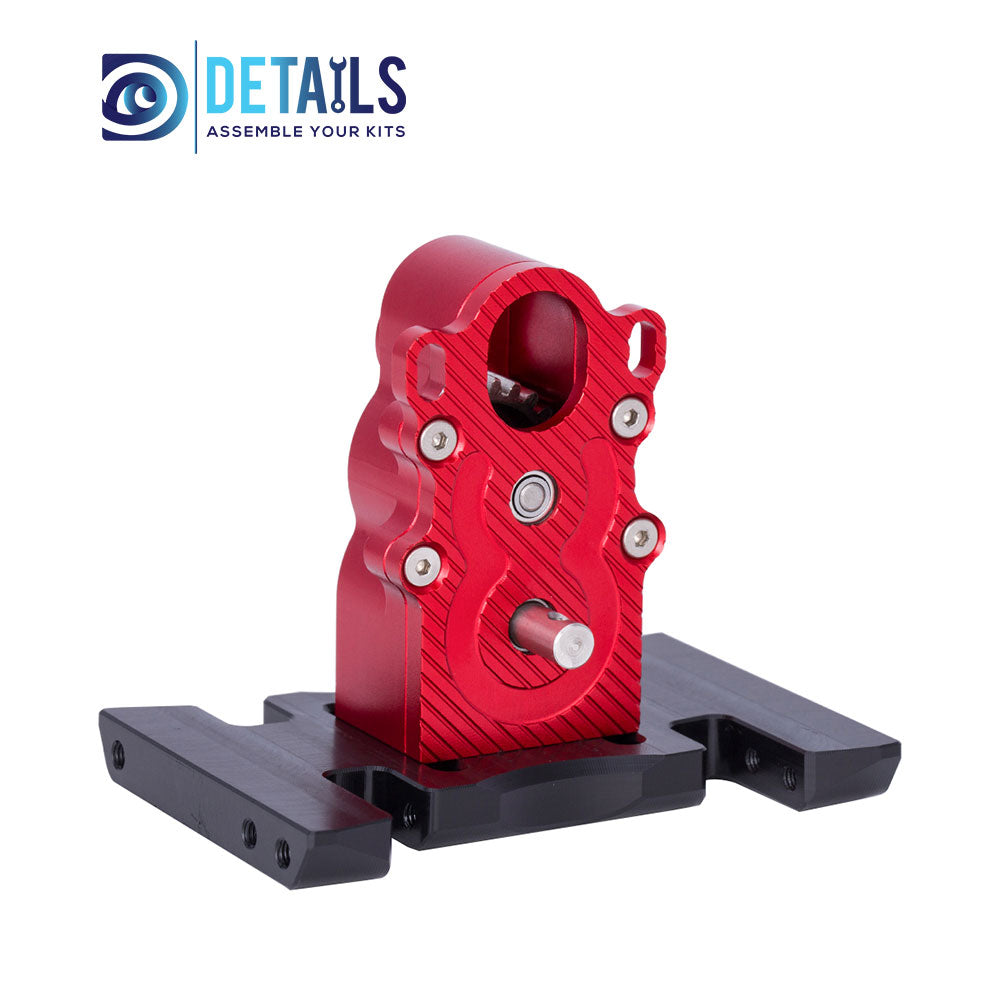 Hobby Details Aluminum CNC Vertical Gear Box High Performance Gearbox for 1/10 RC Crawler Car Upgrade Parts A:Black B:Red C:Titanium