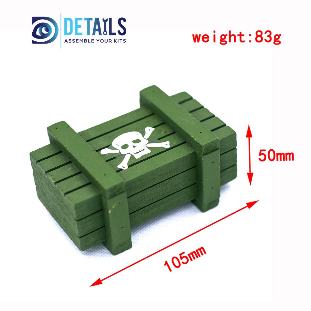 Hobby Details Wooden Box Decorative Accessory for 1/10 RC Crawler A:Black B:Army Green
