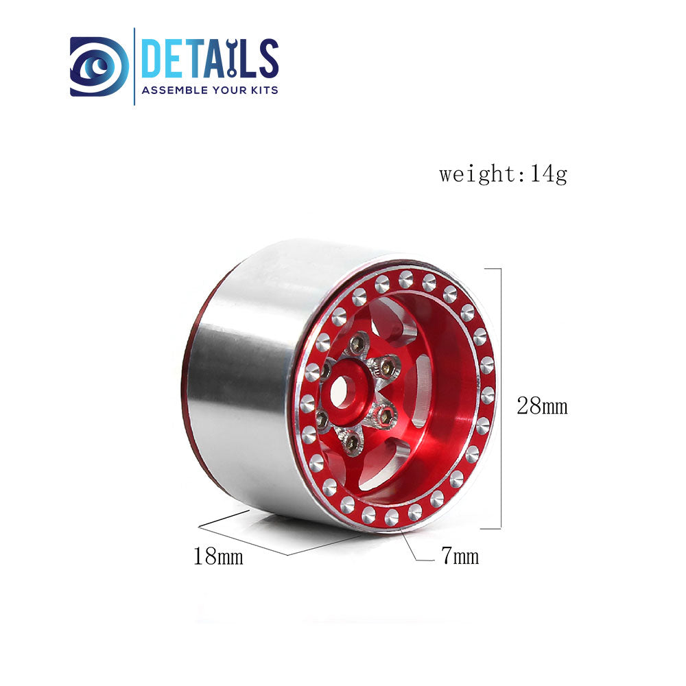 1.0" Aluminum Crawler Wheels For SCX24 TRX4M 4pcs/set