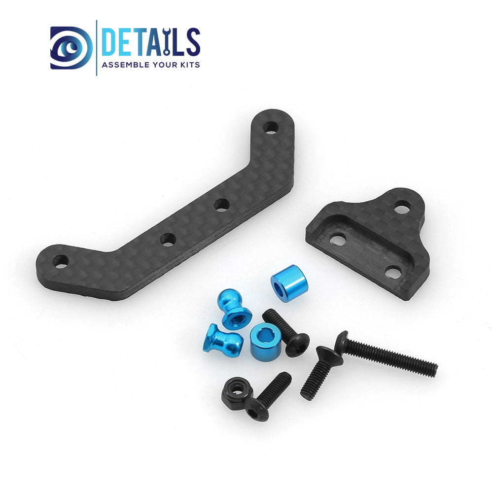 Carbon Fiber Rear Wave Box Fixing Bracket For 1/10 Tamiya XV01 RC Upgrades Car Replacement Parts