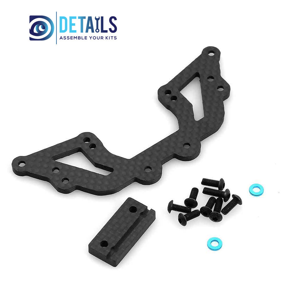 Carbon Fiber Second Floor Steering Mount Front Gearbox Mount For 1/10 TAMIYA XV01 RC Car Parts