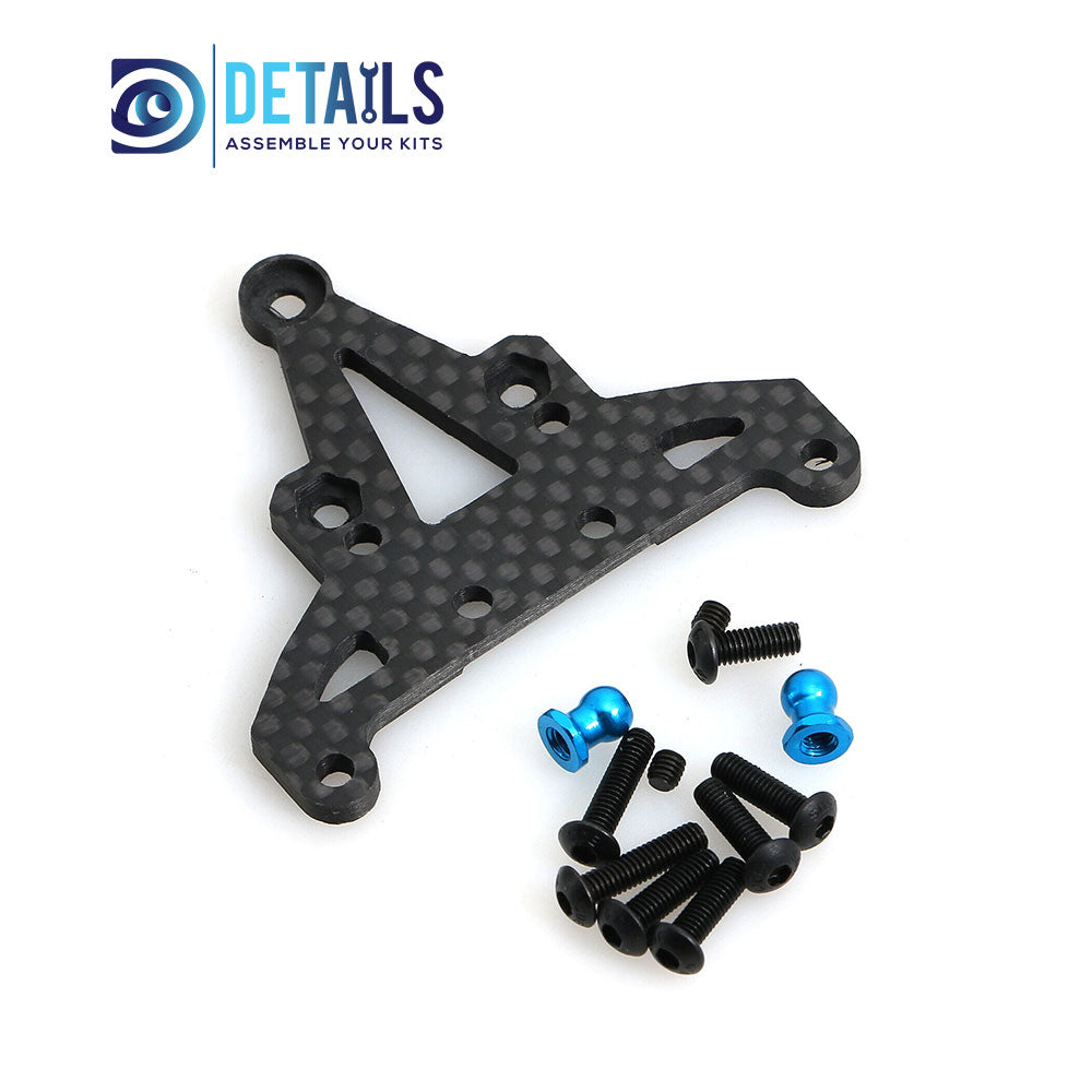 Carbon Fiber Front Wave Box Fixing Bracket For 1/10 Tamiya XV01 RC Upgrades Car Replacement Parts