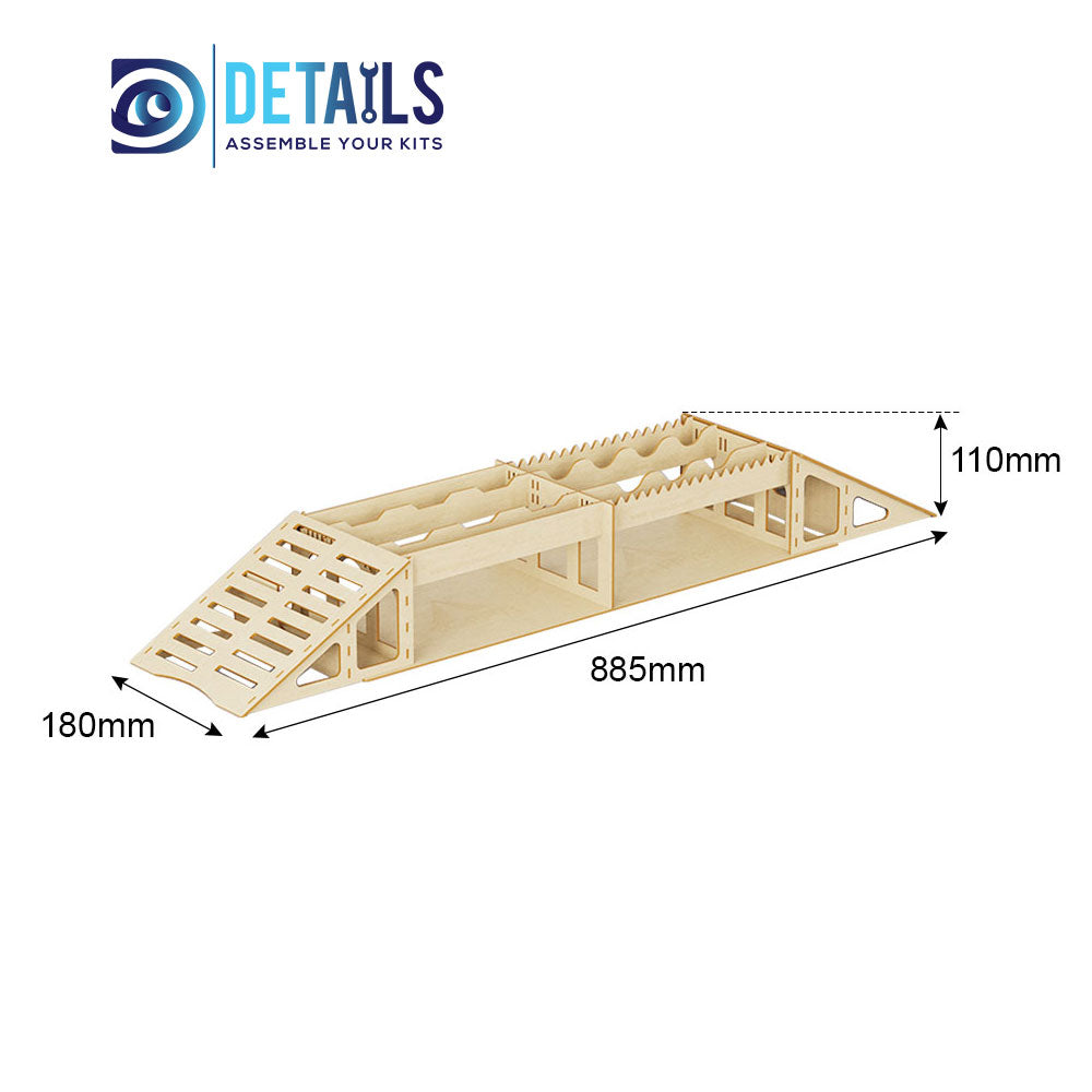 1/18 High density wood board climaing car props