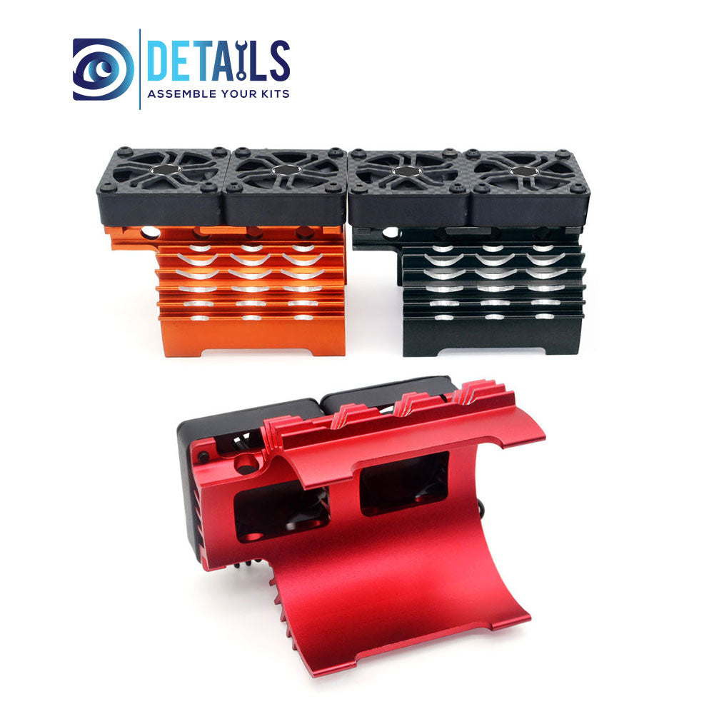Hobby Details 55/56/58mm RC Car Twins Motor Cooling Fan with Heatsink 16000RPM