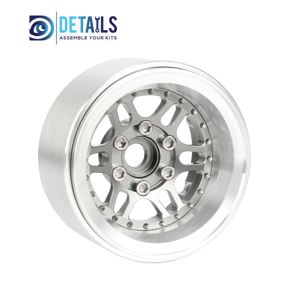 Offset -10mm Aluminum 1.9" Beadlock Wheel Rim for 1/10 RC Crawler SCX10 Pro TRX4 VS4-10 Gen8 TRX6 CAPRA 4pcs/set B