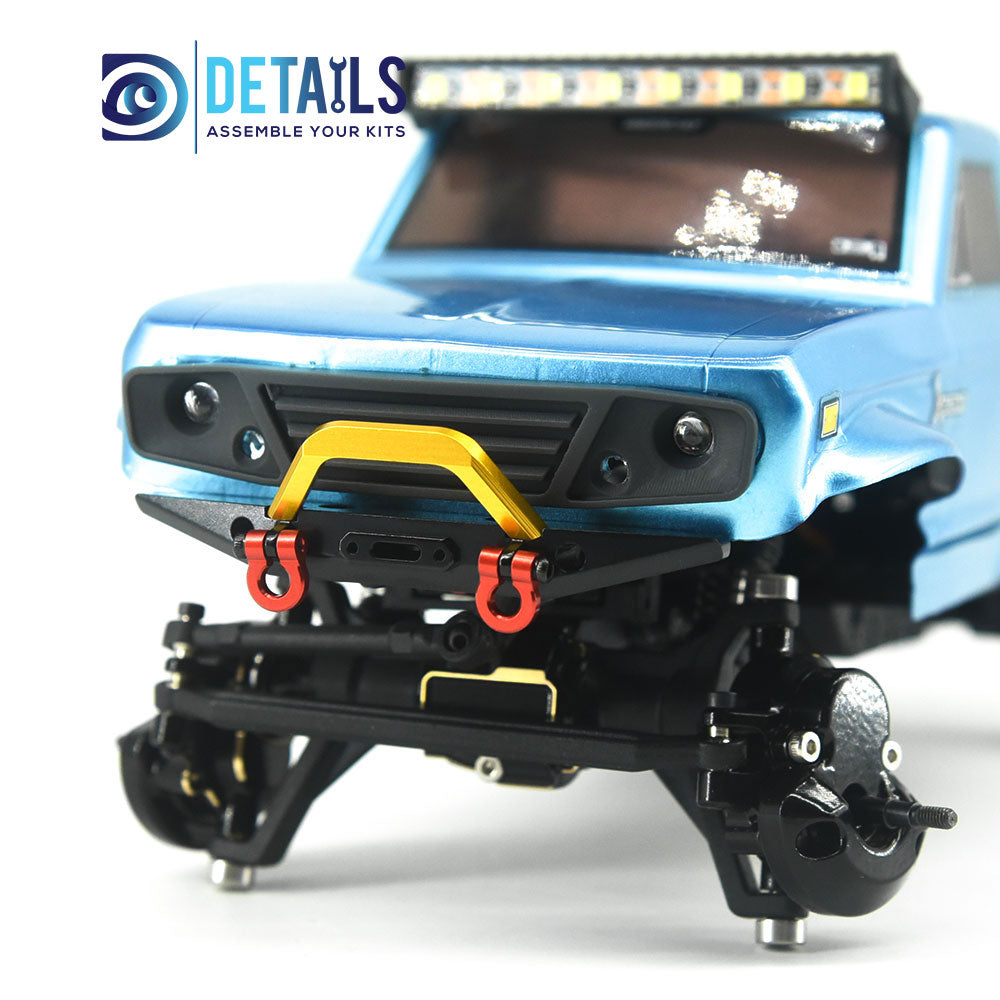 Aluminum Front Bumper for RedCat Ascent18 1/18 Car A: Black Gold B: Black Red