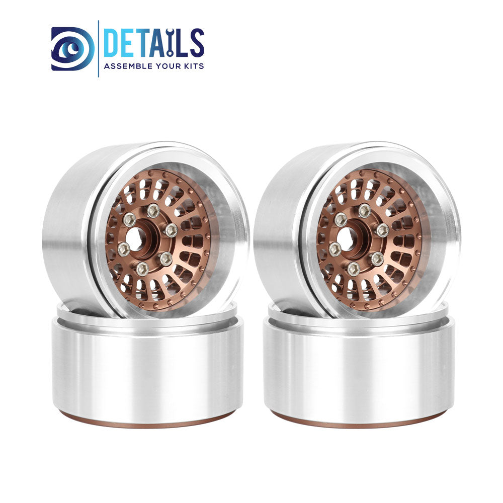 Offset -10mm Aluminum 1.9" Beadlock Wheel Rim for 1/10 RC Crawler SCX10 Pro TRX4 VS4-10 Gen8 TRX6 CAPRA 4pcs/set C