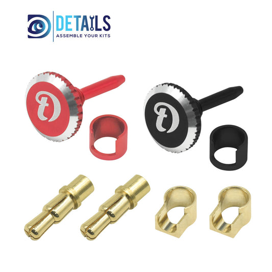 Lockdown Heatsink Bullet Plug Grips with 4to5mm Bullets (Black/Red)