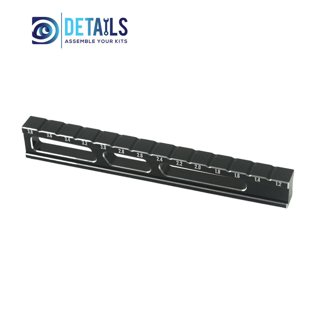 RC Car Tool 10mm Ride Height Droop Gauge Adjuster Ruler Measuring for RC On-Road Drift 1.2~3.8 7pcs